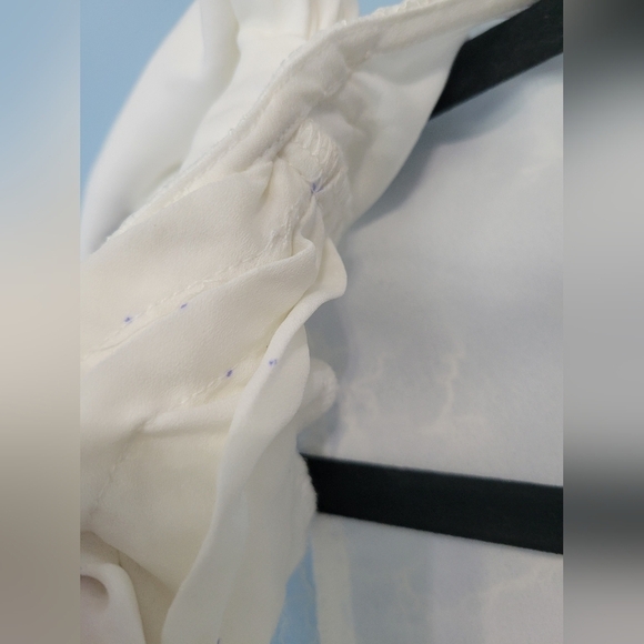 Lovers and Friends Hollyn Lace Bow One Shoulder Mini Dress White Large - Picture 9 of 16